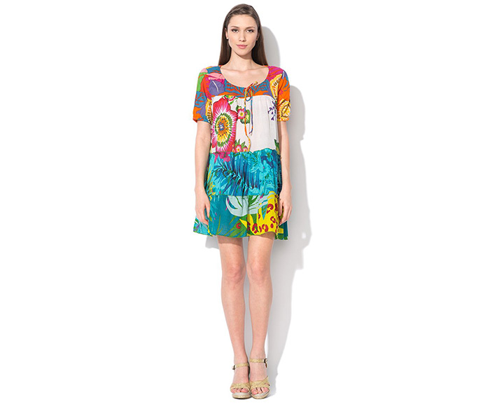 Peace & Love Dress with multicolor print